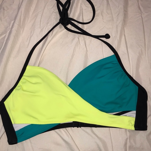 PINK Victoria's Secret Other - PINK bikini top small teal and yellow